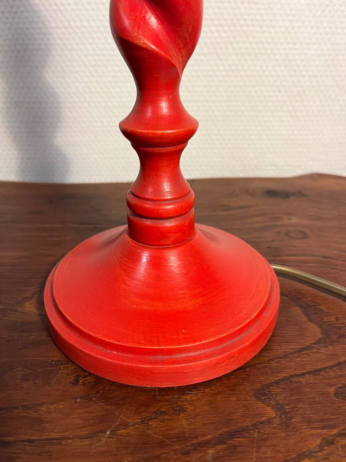 Hubert Olivier turned wooden lamp base