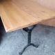 110cm bistro table with solid wood top
