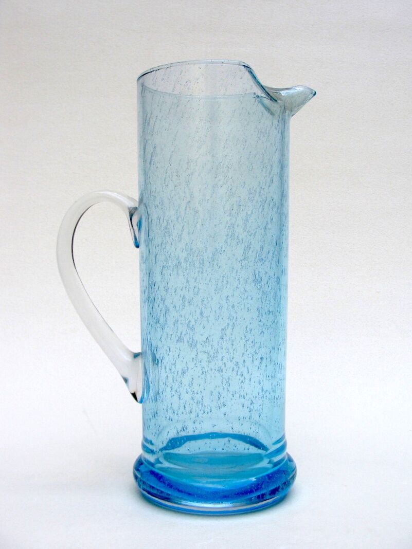 Vintage pitcher in bubbled glass