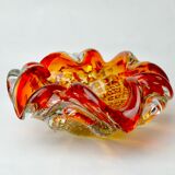 Deposit of orange and gold sommerso keys by seguso, murano glass, italy, 1970