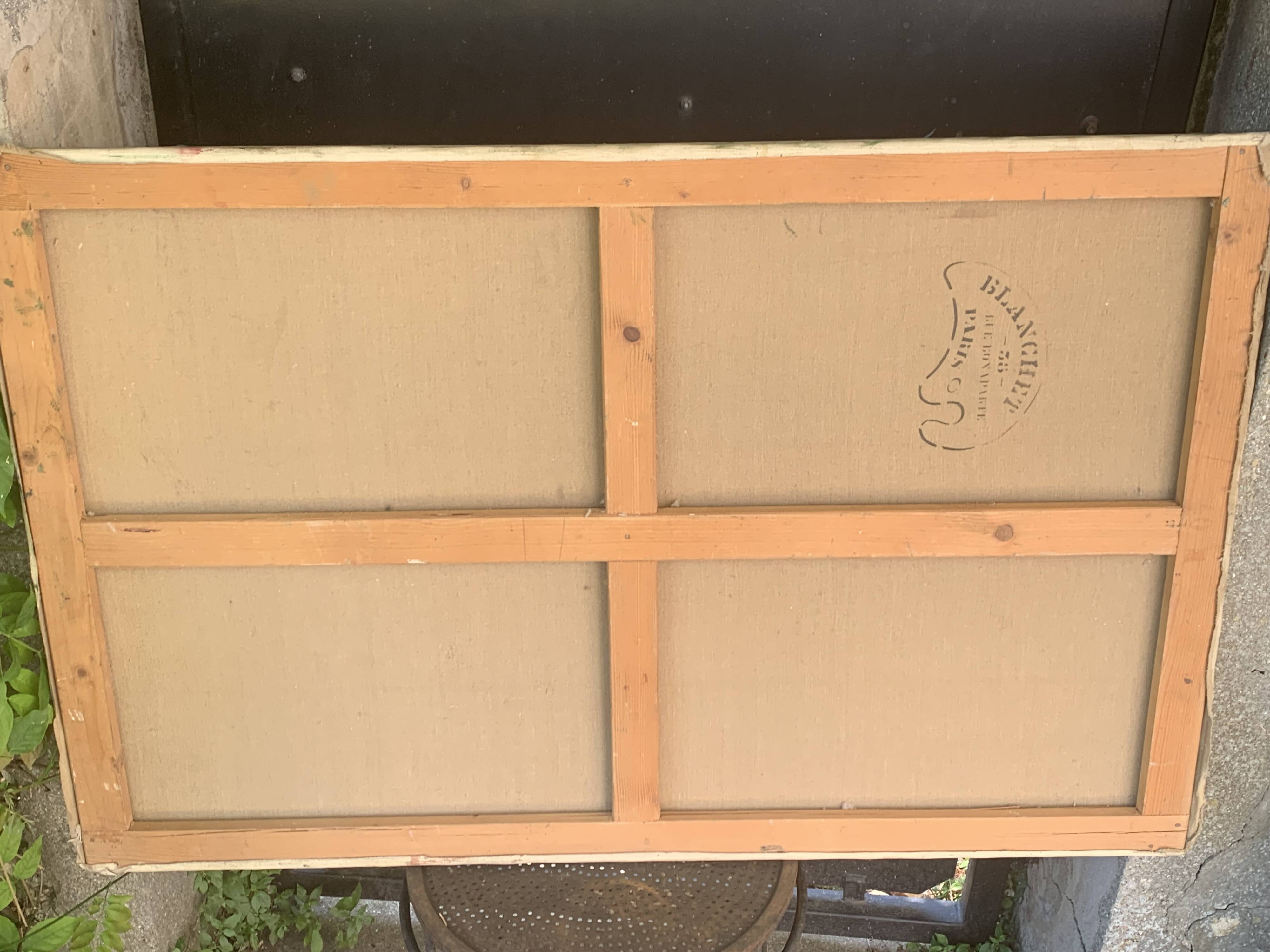 Large painting of shells, cabinet of curiosities, sign, vintage