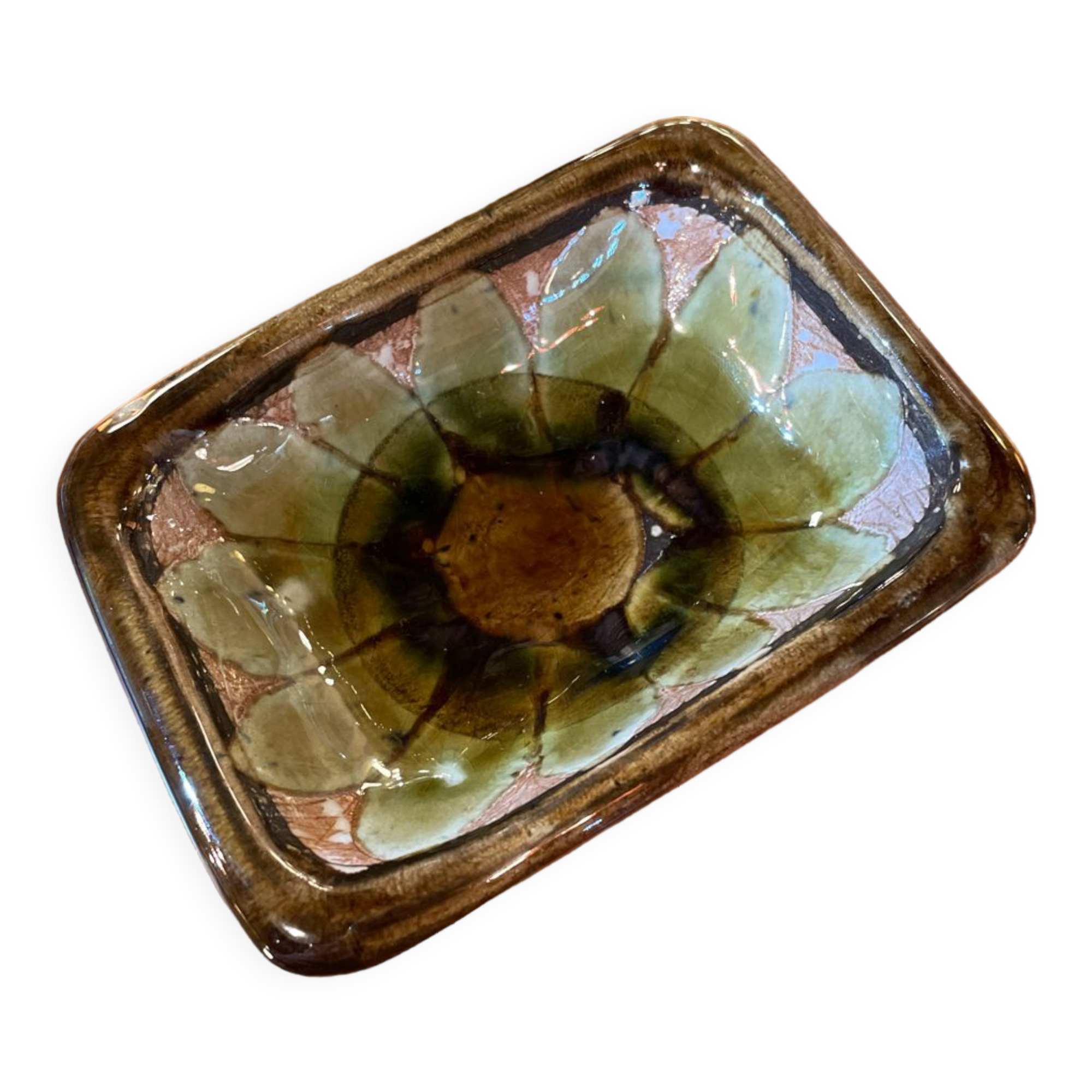 Rolland Moreau glazed ceramic ashtray