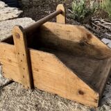 Old wooden basket market gardener florist Savoie chalet