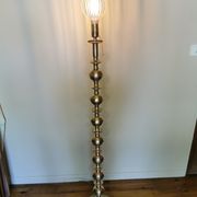 Vintage oriental-style brass lamppost