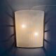 Large heavy glass wall light with a brass frame from the mid-century, 1950s, Italy.