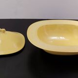 Yellow Earthenware Serving Centerpiece by Antonia Campi for Laveno,