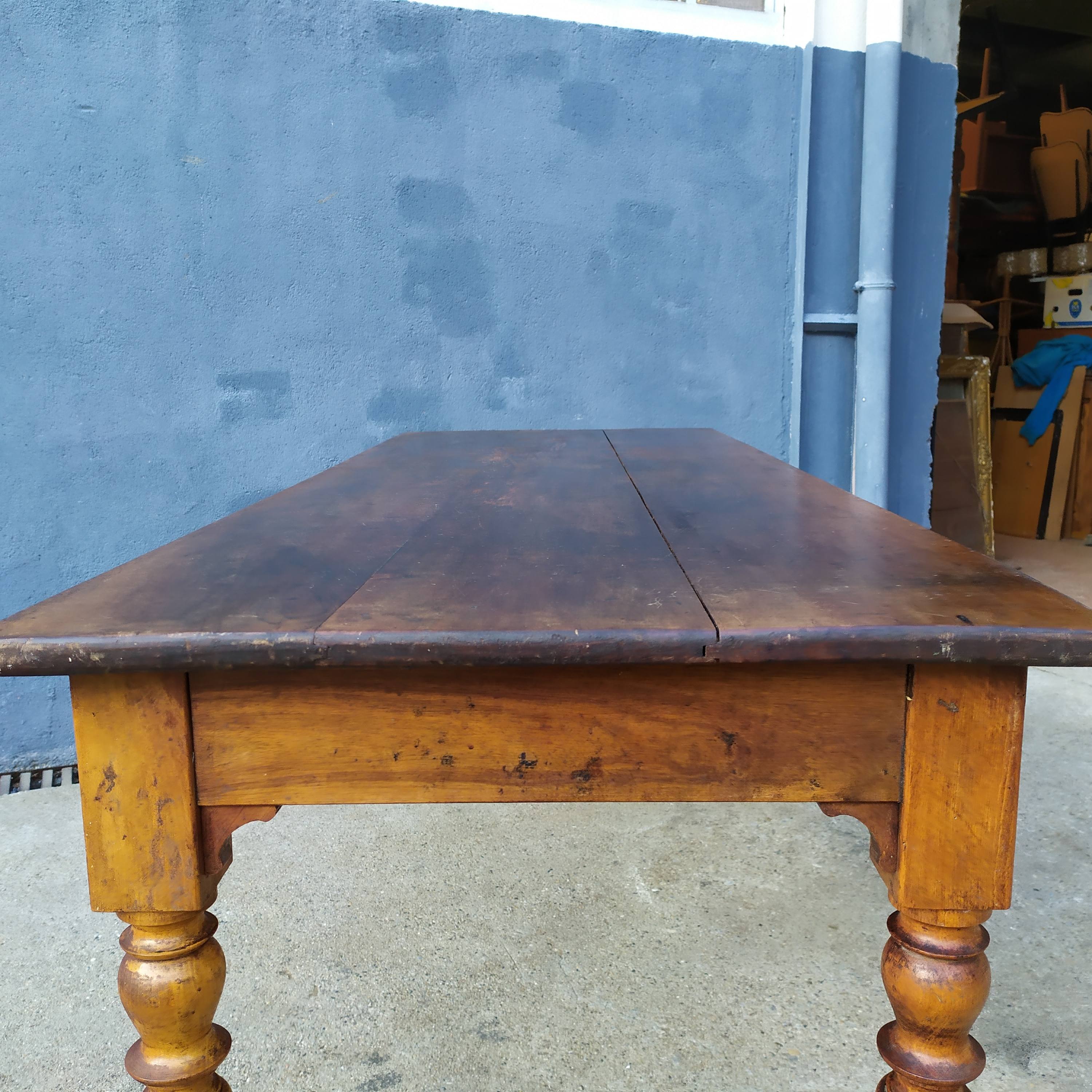 Table de ferme bistrot bois