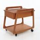 Sika Mobler sewing trolley, teak, Denmark, vintage, 1960s