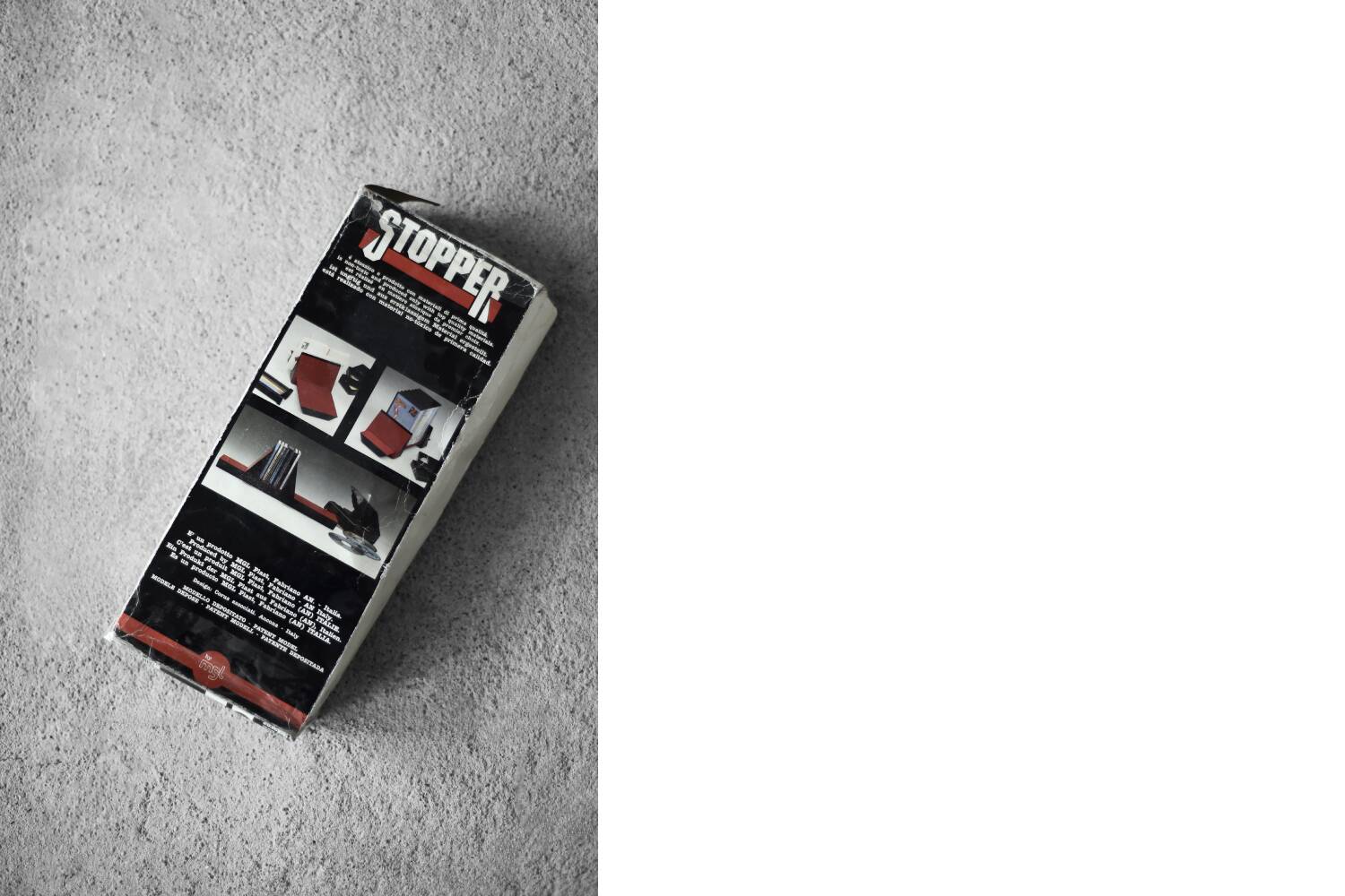 Red plastic bookends Vintage Mid-Century Italian Modern Space Age