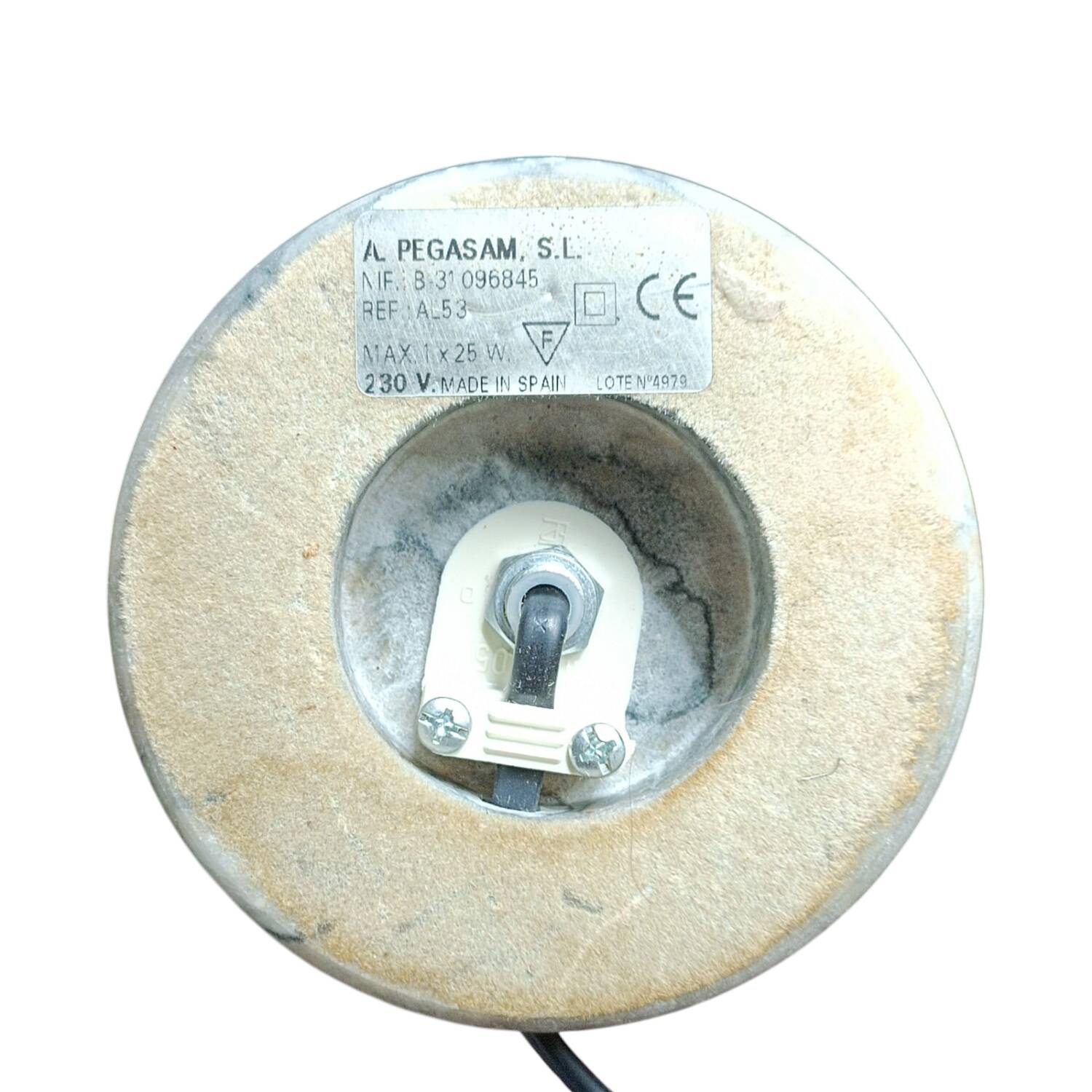 Lampe vintage en marbre - Espagne - A. Pegasam.