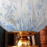 Lampe globe opaline bleue