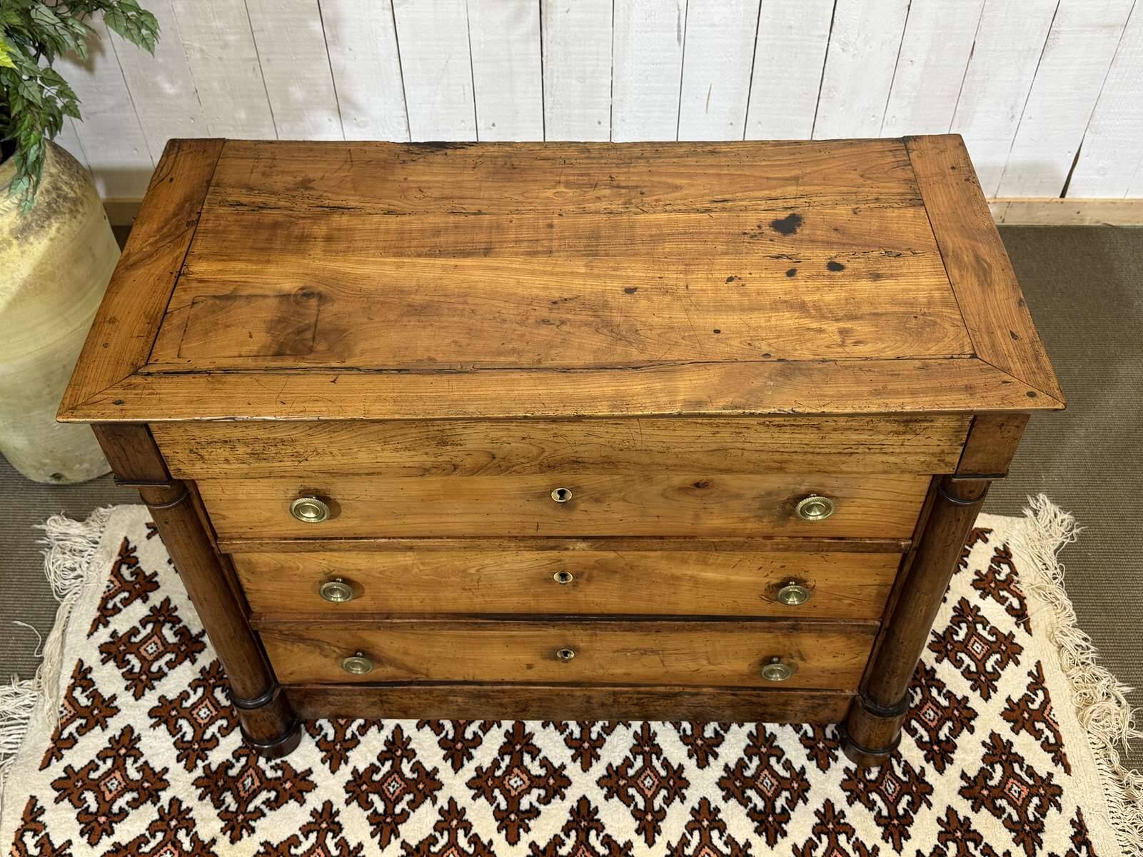 Commode Empire 19ème en merisier
