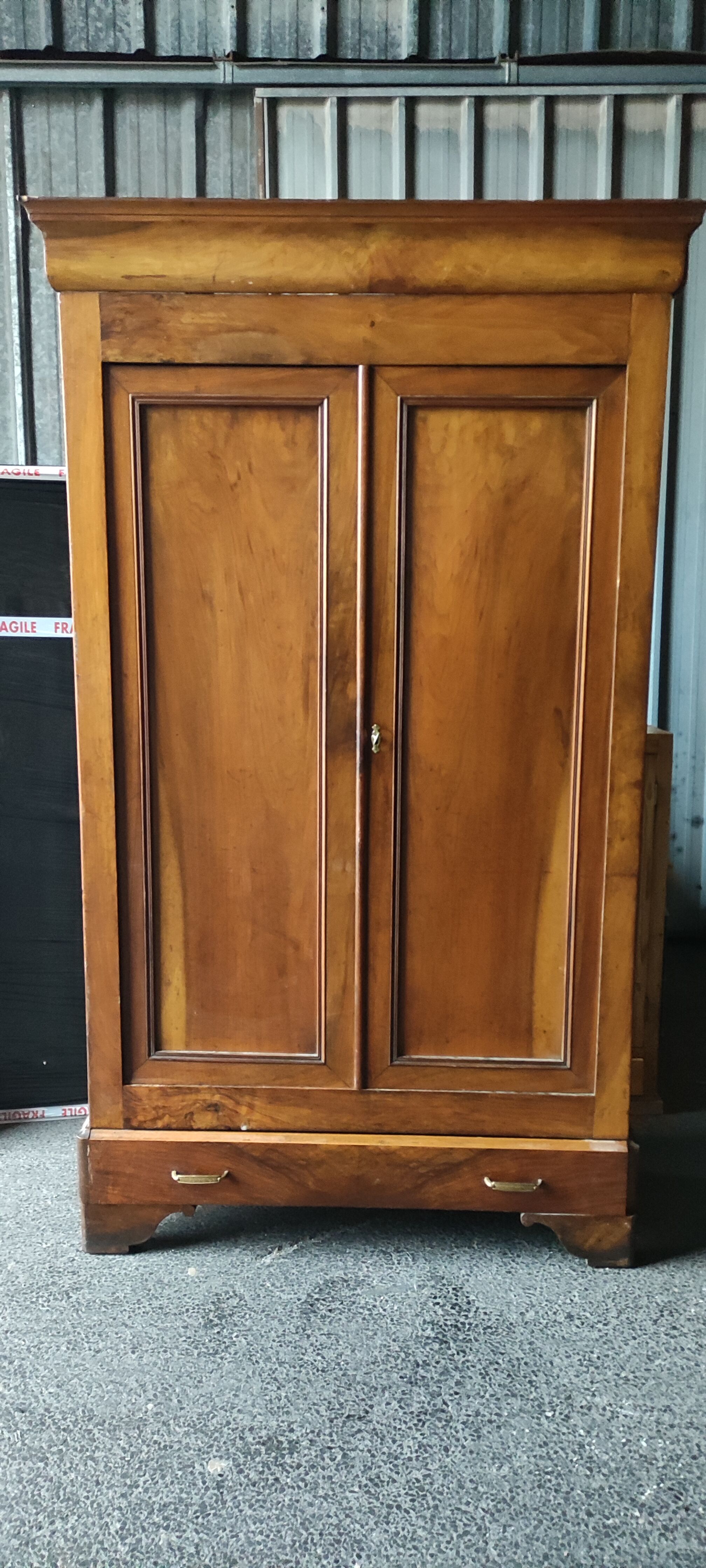 Wardrobe two doors Louis Philippe walnut