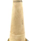 Conic parchment and brass table lamp, France 1960
