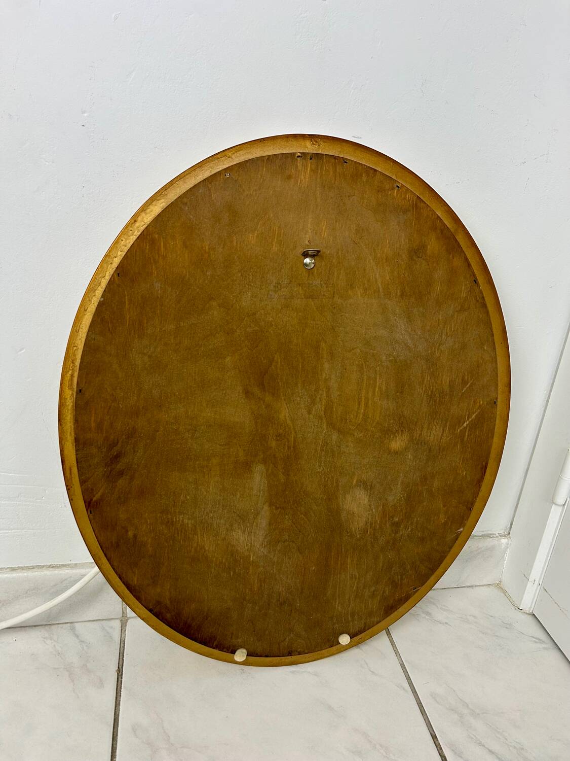 Vintage oval mirror Deknudt plus matching console
