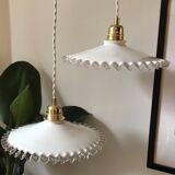 Suspension in flat serrated opaline from the 1950s - many models available