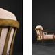 Pair of Mid-Century German Elegant Cherry Wood and Dusty Pink Fabric Armchairs