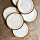 6 dessert plates in gilded Paris porcelain with "VD" monogram