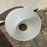 Old white abat-jour in opaline