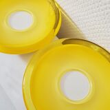 Set de 2 tasses à expresso jaunes Guzzini avec soucoupes