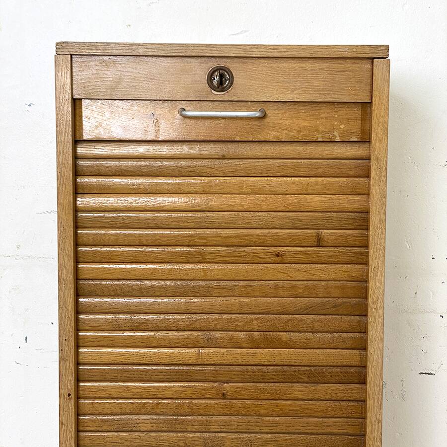 Vintage 60's curtain file cabinet