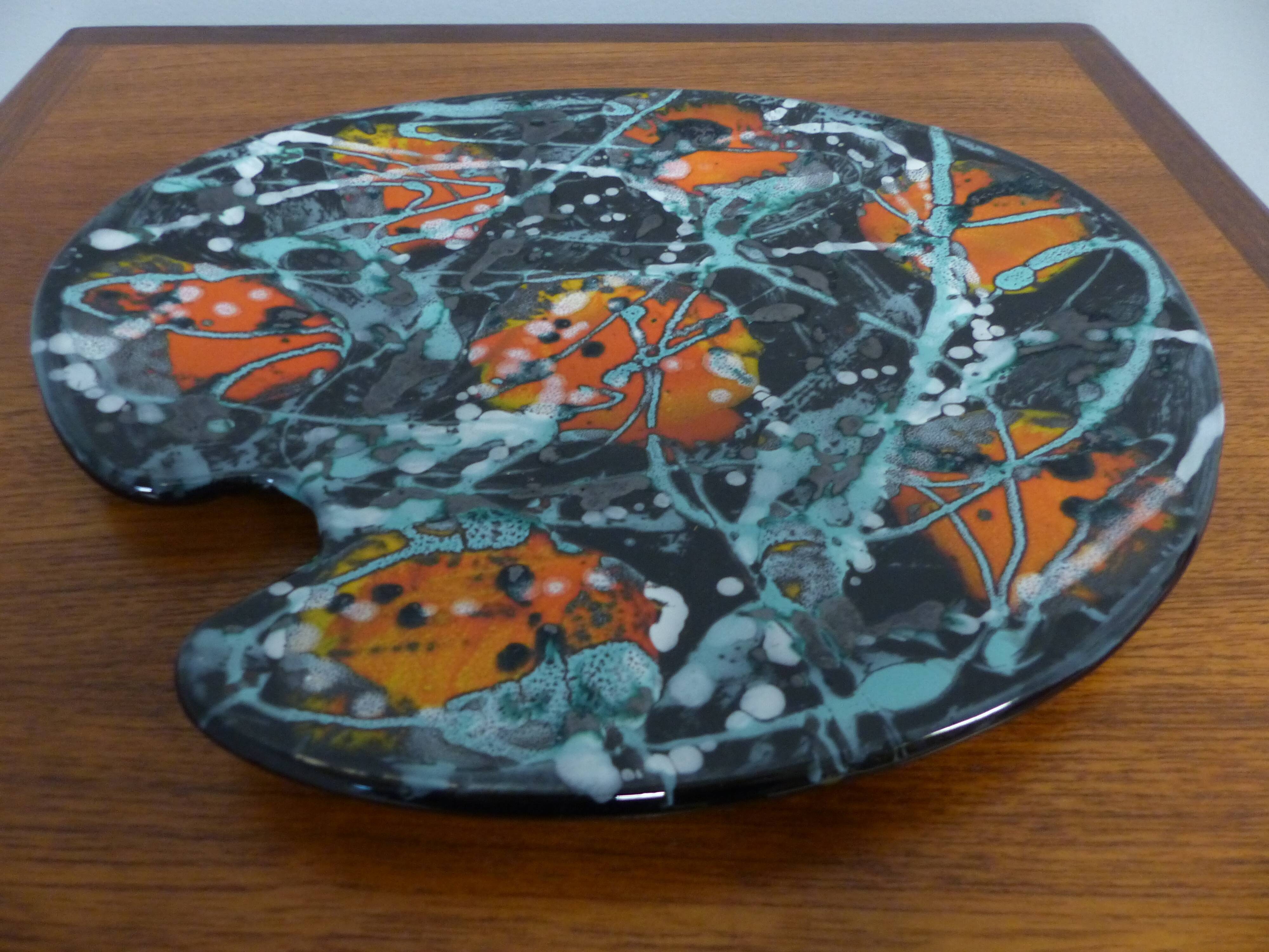 Ceramic POET LAVAL palette of painter