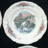 Set of 6 dessert plates in Sarreguemines model Obernai
