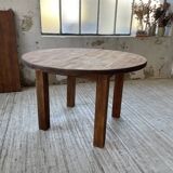 1950s round pine table with extensions