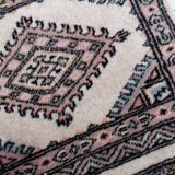 Tapis vintage fait main Boukhara – 39 x 42 cm – Design traditionnel