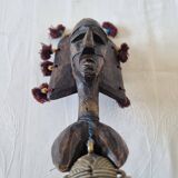 Scepter decorated with a female figure in wood and brass