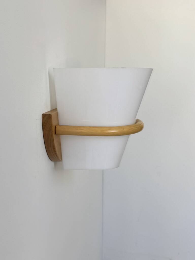 Vintage pin and opaline perspex wall light, France, 1980.