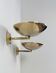 Pair of adjustable vintage wall lights, patinated brass, France, 1970.