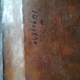 Old oriental tray in chiseled copper