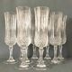 Set de 10 flûtes à champagne cristallin taillé