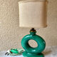 Table lamp in art ceramic Bordeaux