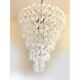 Transparent and White “Ricci” Murano Glass Chandelier