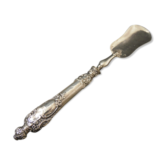 Solid silver foie gras shovel, pâté mignardise Rocaille XIXe Minerve 1st title