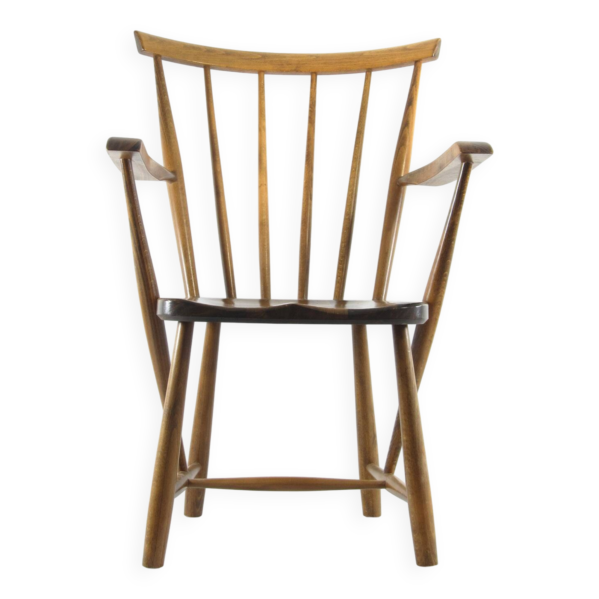 Scandinavian wooden relax armchair