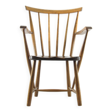 Scandinavian wooden relax armchair