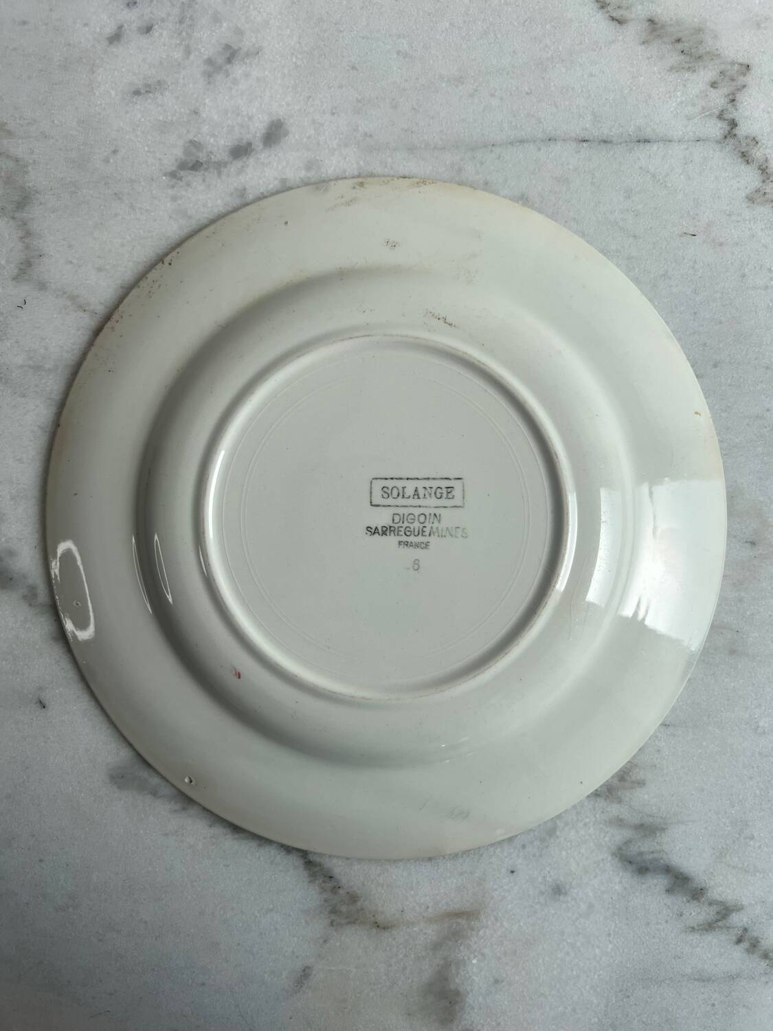 Dinner plate, Digoin, Sarreguemines Solange