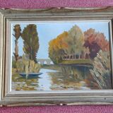 Oil on canvas landscape