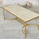 Marble and brass coffee table, circa 60's