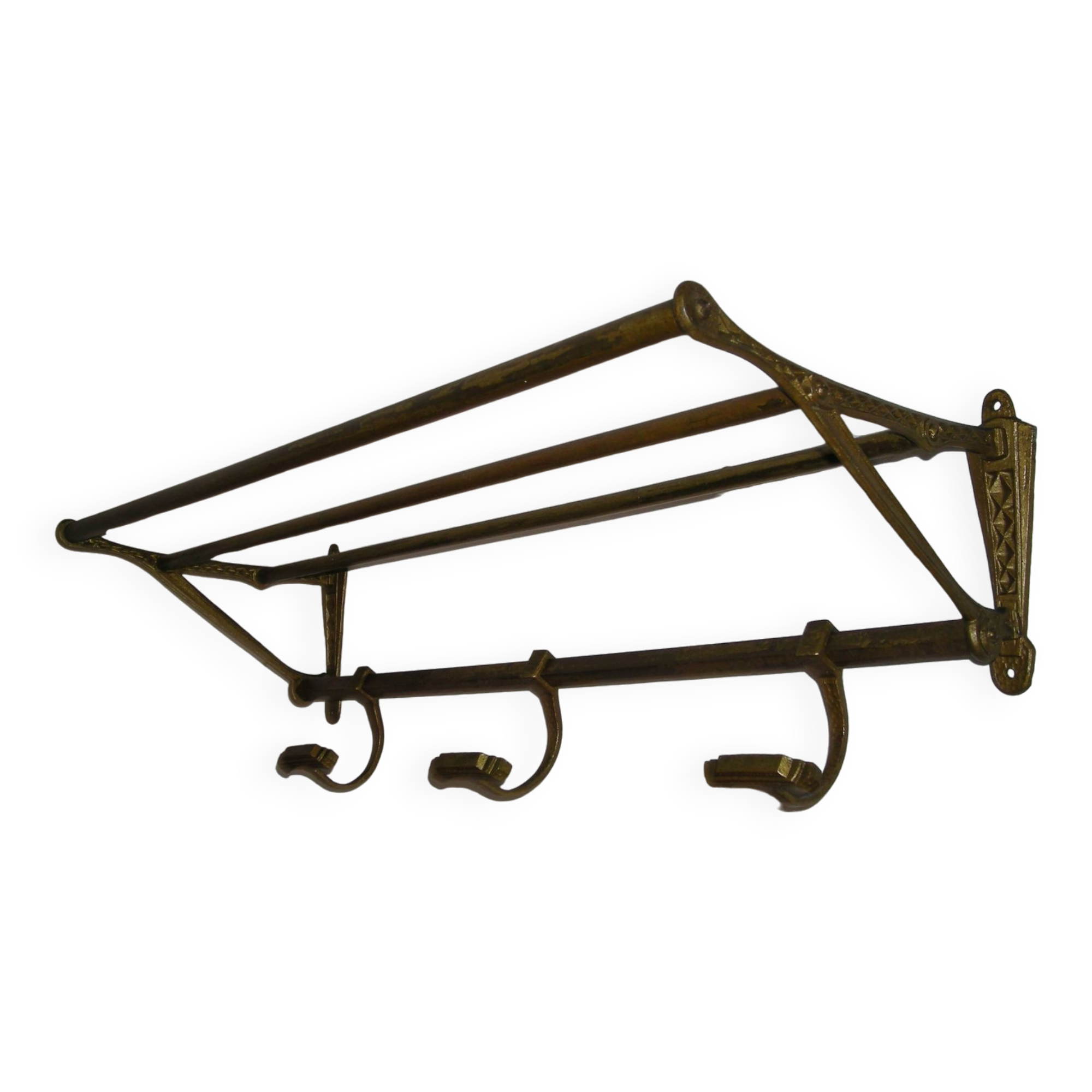art deco wall coat rack from the 1930s