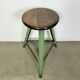 Green Industrial Workshop Stool, 1960s