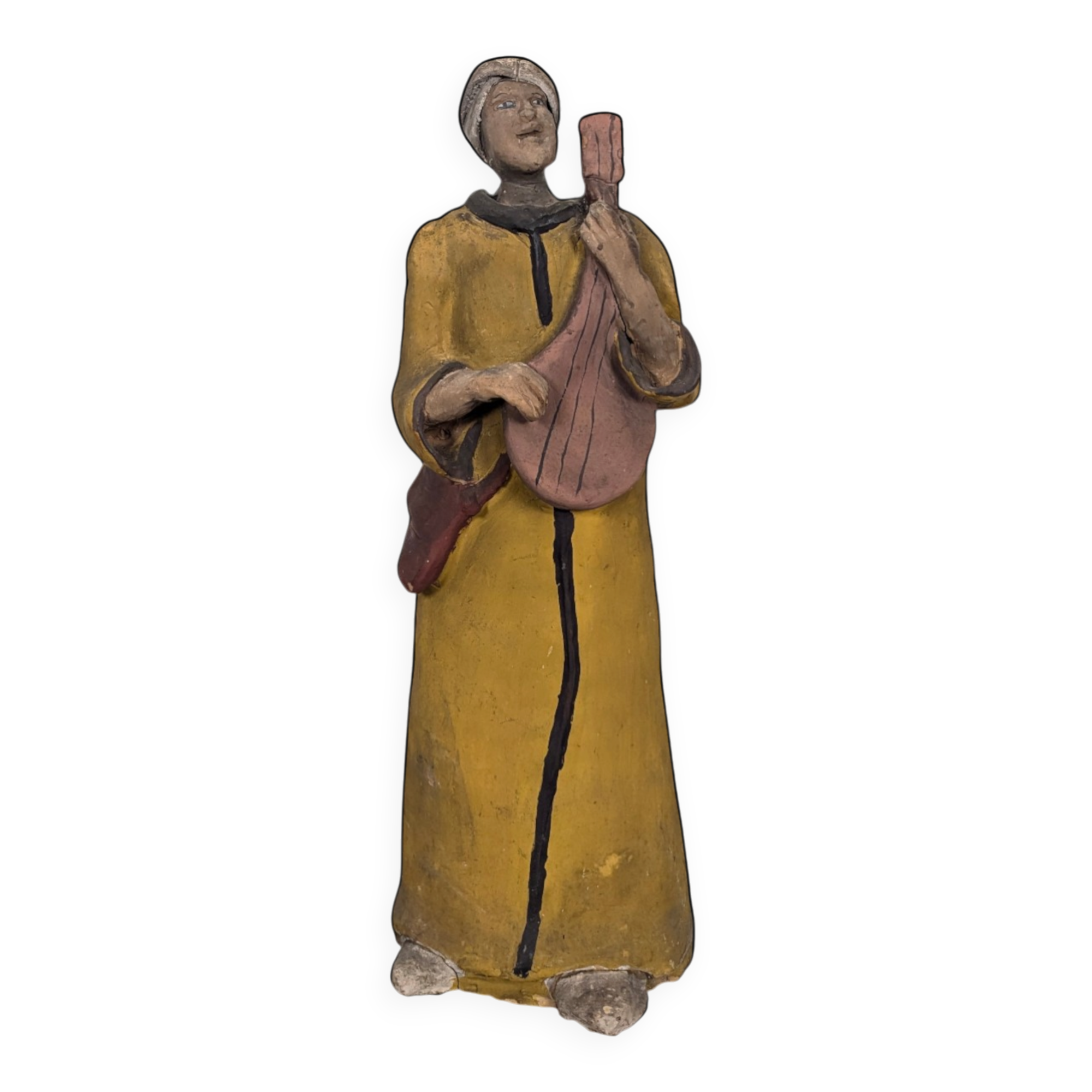 Statue orientale joueur de mandoline