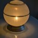 Art deco frosted glass ball table lamp