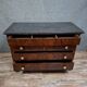 Empire commode in mahogany and flame mahogany veneer, 19th century.