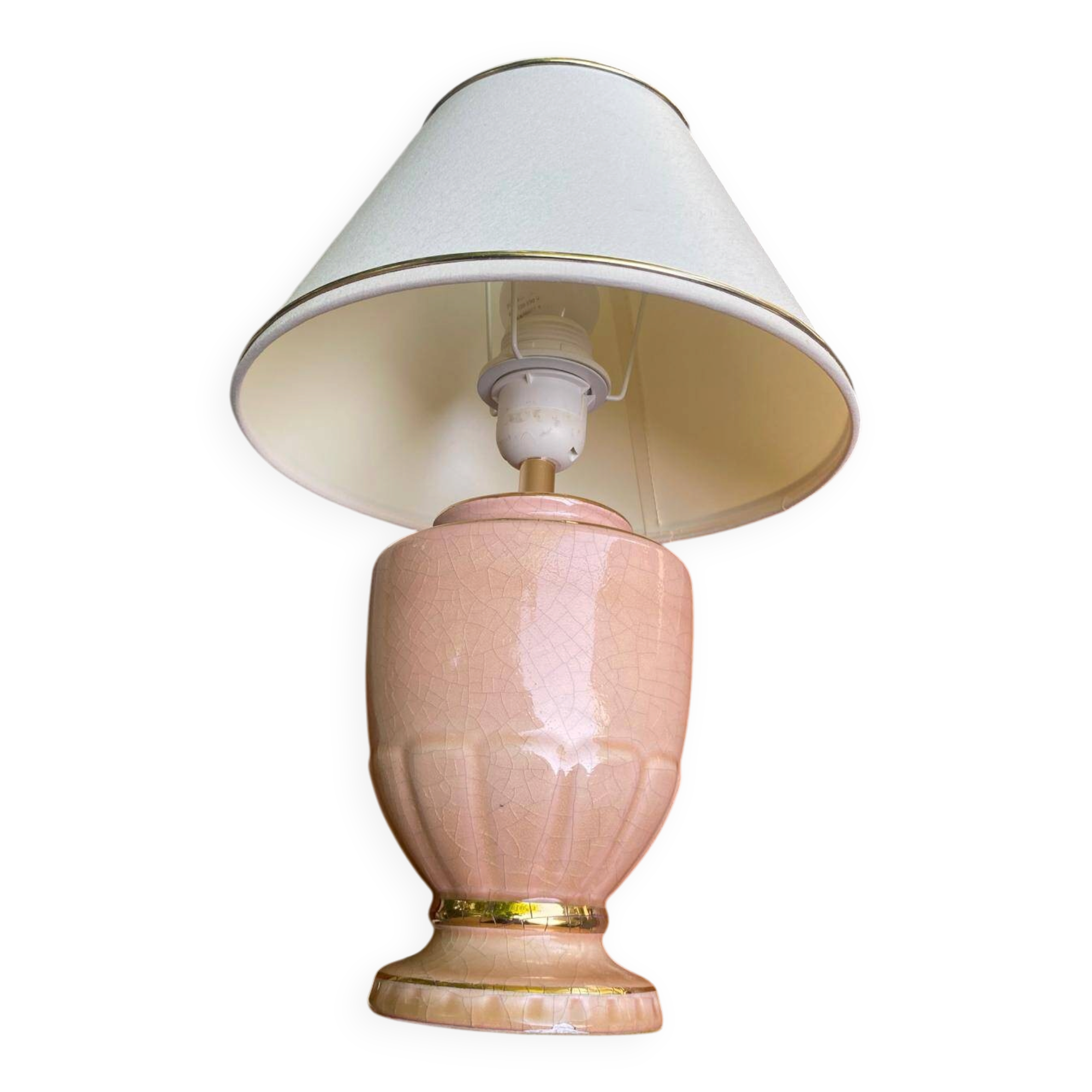 Vintage table lamp in crackled ceramic
