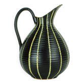 Pichet vase du milieu du siècle des années 1950, modèle no. 106-30 décor rayures jaunes