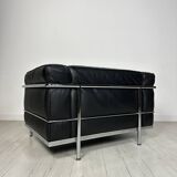 Fauteuil vintage en cuir lc3 par le corbusier & charlotte perriand - cassina